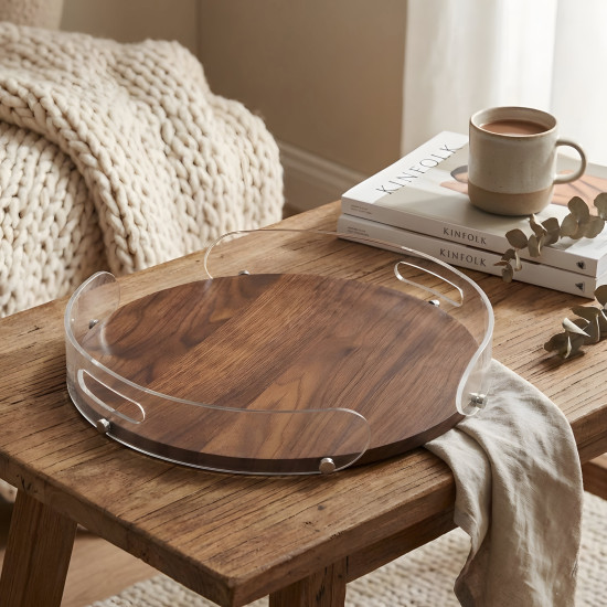 Wooden Tray Set 2 Pcs